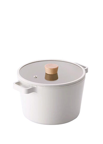 Fika Aluminum Deep Cast Iron Pot with Glass Lid 22 cm