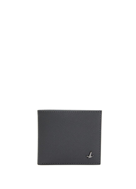 Anthracite Logo Detailed Men's Leather Wallet