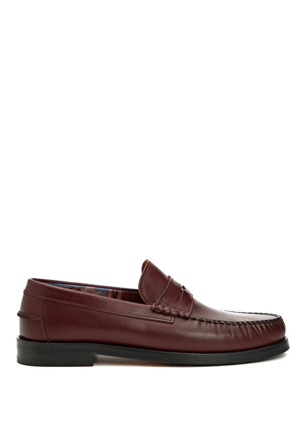 Burgundy Men's Leather Loafer