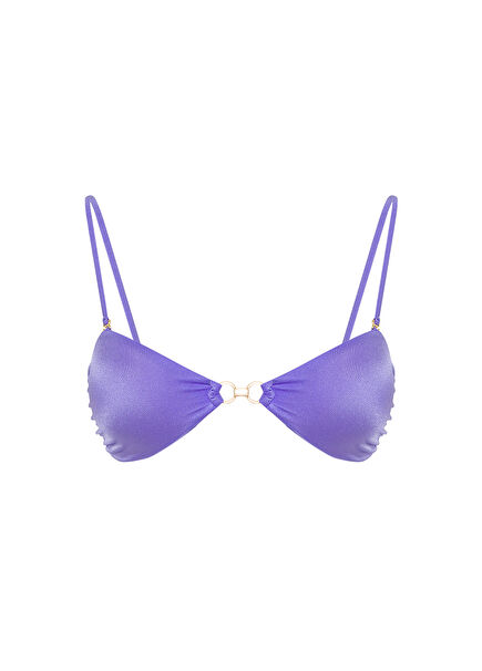 Bliss Lilac Lilac Strapless Women's Bikini Top with Lilac Hoop Detail