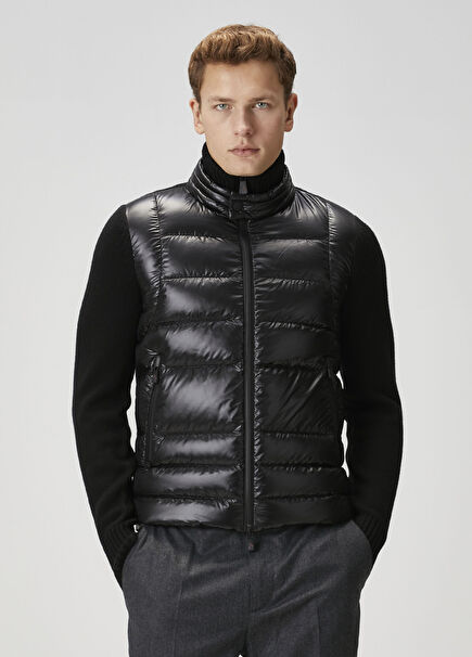 Siyah Kapitone Garnili Mont