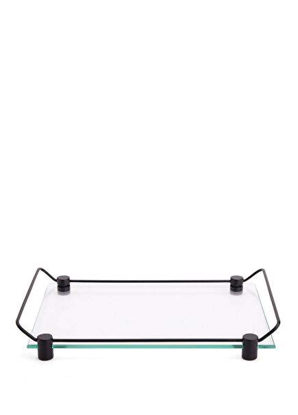 Siyah Cam Tezgah Üstü Banyo Tepsisi  36 x 209 cm
