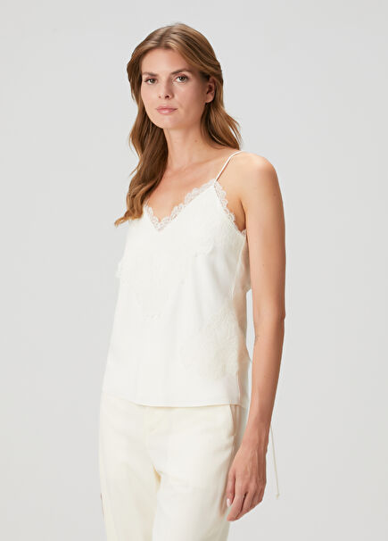 Off-White Lace Blouse