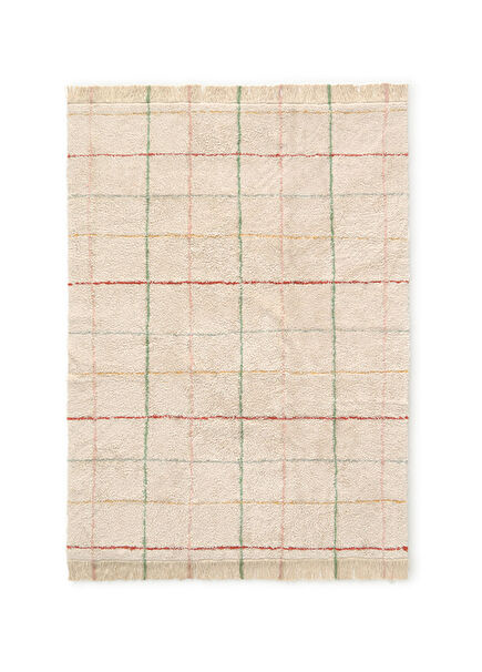 Growing Up On A Farm Collection Color Lines Children's Room Rug 90 x 130 cm