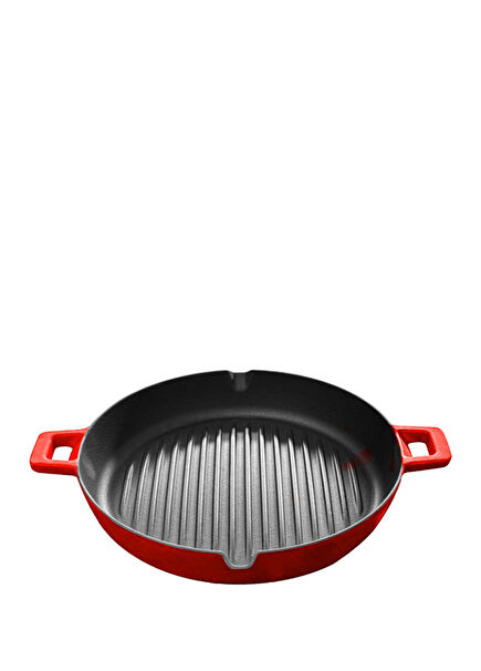 Kitchenware L'amour Red Cast Iron Grill Pan 30 cm