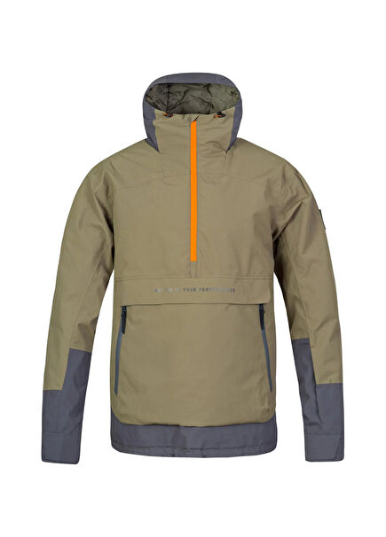 Patty FD Burntolive Asphalt Kapüşonlu Erkek Kayak Montu