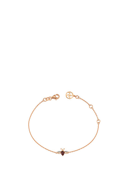 Honey Arı Formlu Pırlantalı Kadın Alton Bileklik