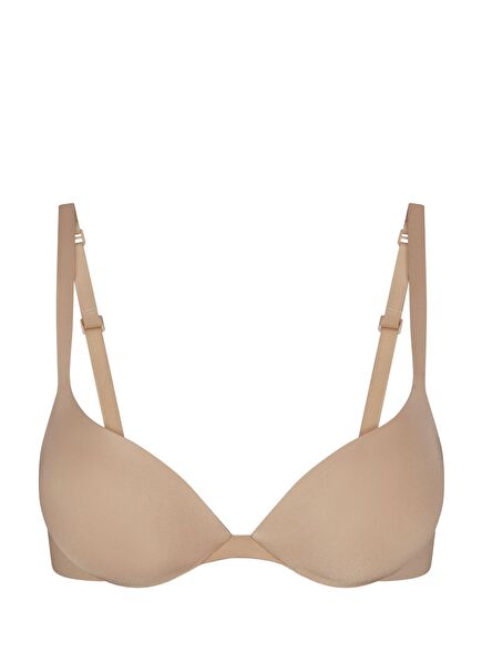 Teardrop Push Up Beige Bra