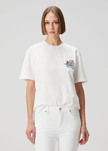 Beyaz Logolu T-shirt