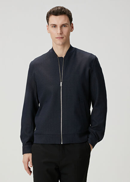 Regular Fit Como Reg Navy Blue Bomber Jacket