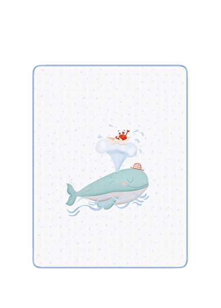 Boubou Organik Pamuk Biyeli Çift Taraflı Unisex Bebek Müslin Battaniye