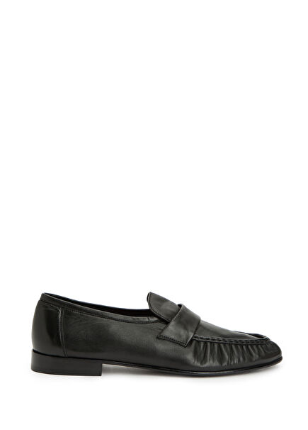 Black Men's Leather Loafer