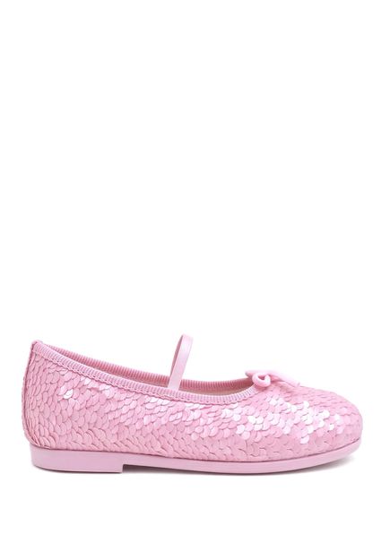 Pink Sequined Girls' Ballet Flats