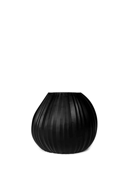 Otavalo Round Black Glass Decorative Object