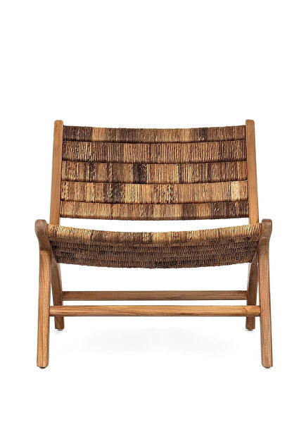 Caterpillar Beetle Natural Tik Ağacı Bahçe Sandalyesi