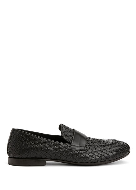 Black Men's Leather Loafer