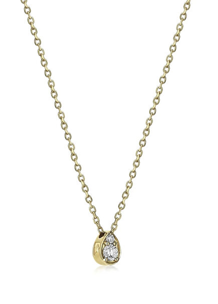 Drova Small Pırlanta Taşlı 14 Ayar Altın Kadın Kolye