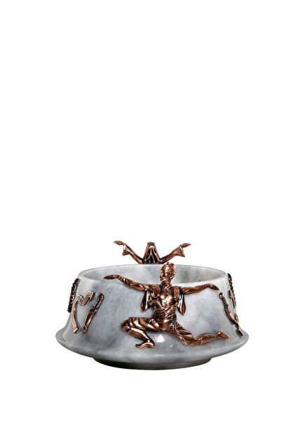Zeybek Grey Marble Decorative Bowl