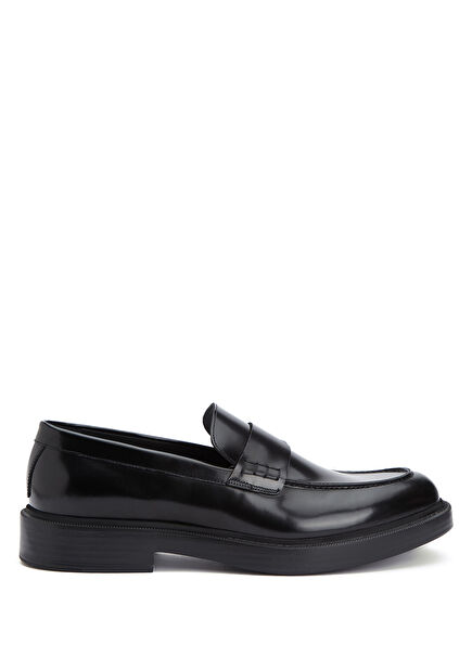 Black Men's Leather Loafer