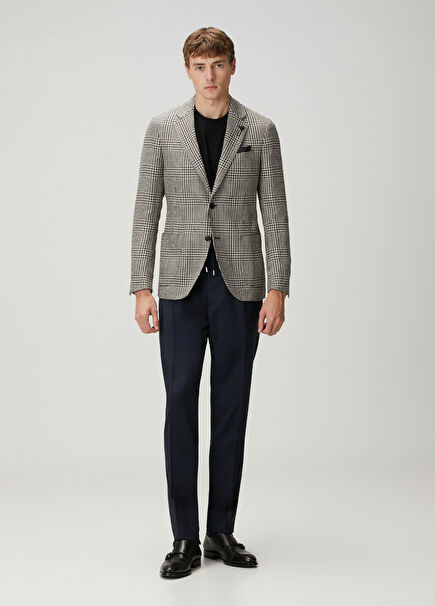 Lacivert Yün Pantolon