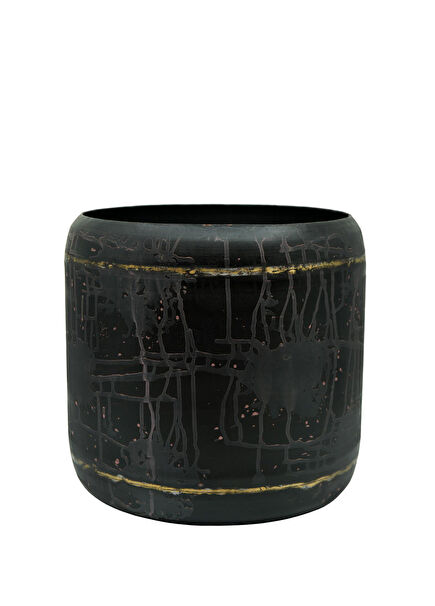 Arwin Siyah Metal Saksı 33x30 cm