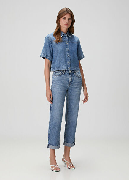 Baggy Dre Boyfriend Mavi Jean Pantolon