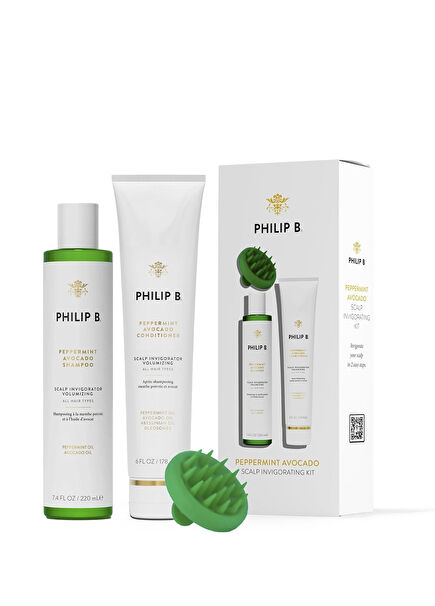 Peppermint Avocado Scalp Invigorating Şampuan + Saç Kremi ve Saç Derisi Masaj Aleti Bakım Seti