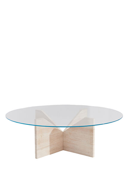 Ourea Bej Traverten Orta Sehpa