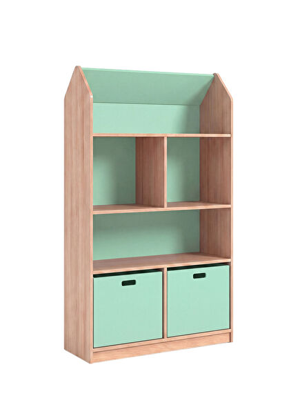 Toy House Aqua Green Wooden Children's Bookshelf