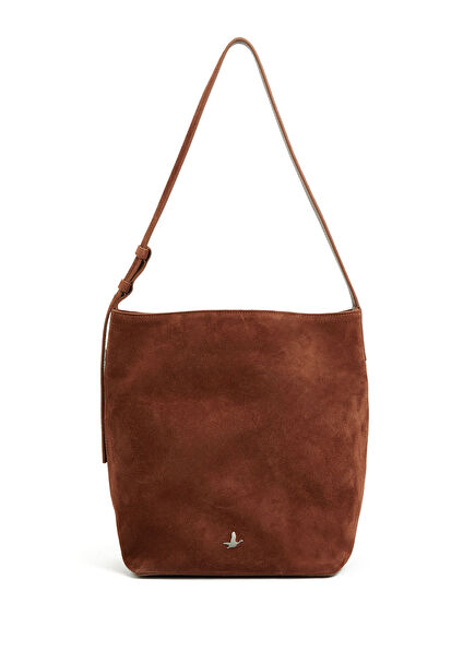 Flotter Bordo Kadın Süet Omuz Çantası