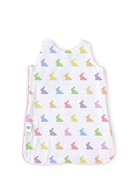 Rainbow Lapin Pink 0.5 TOG Müslin Bebek Uyku Tulumu