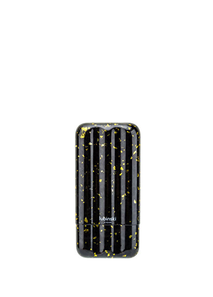 Siyah Sarı 60 Ring 3 Kapasiteli Carbon Fiber Puro Kılıfı