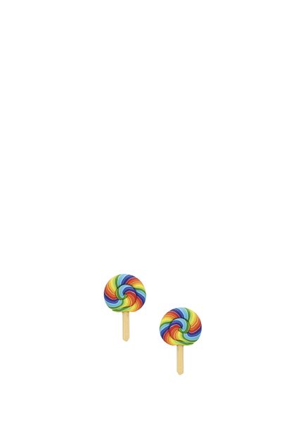 Colourblocked Lollipop Shaped Unisex Earrings
