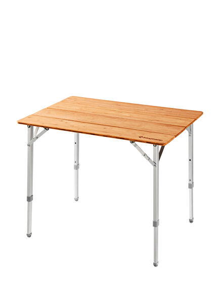 Bambu Tablalı Alüminyum Orta Boy Kamp Masası