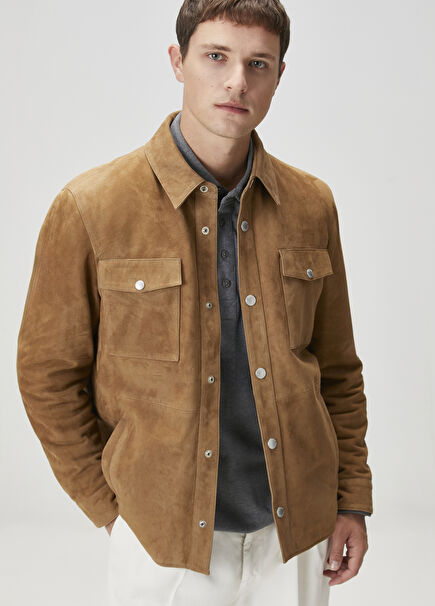 Camel Süet Gömlek