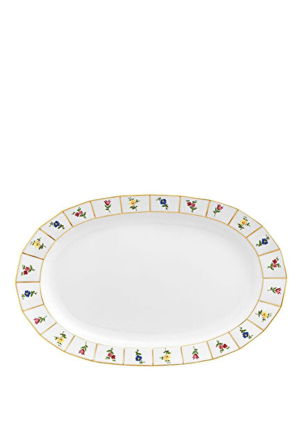 Grecque Mille Fleurs Porselen Servis Tabağı 33 cm