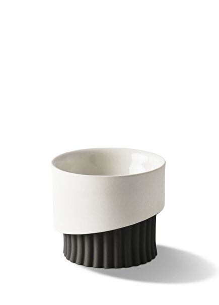 Corinth Black Ivory Porcelain Ice Cream Bowl