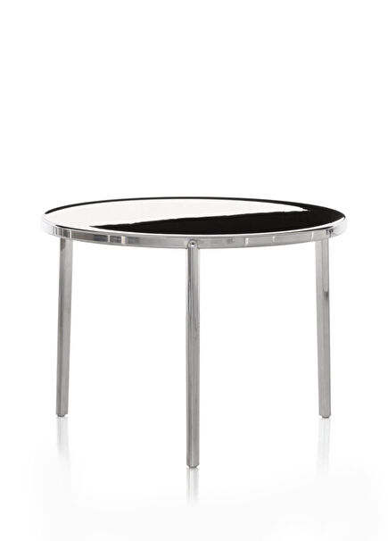 Tambour Aluminum Side Table