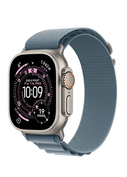 Watch Ultra 3 GPS + Cellular 49mm Natürel Titanyum Kasa ve Açık Mavi Alpine Küçük Boy Loop Akıllı Saat