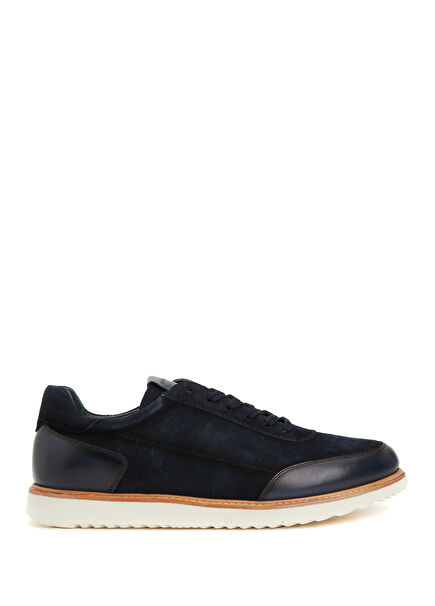 Navy Blue Men's Suede Shoes