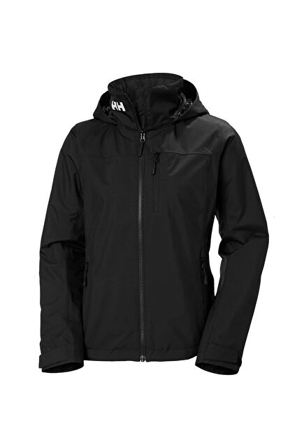 W Crew Hooded Midl 2.0 Black Polarlı Kapüşonlu Kadın Spor Ceket