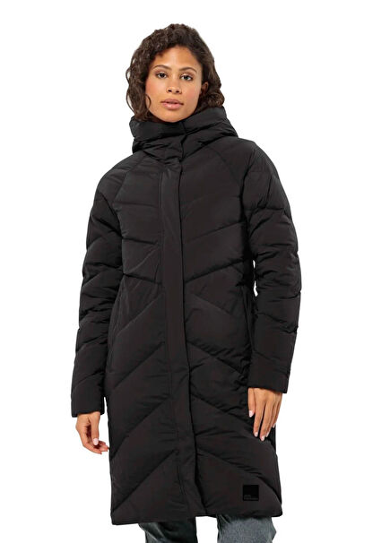 Marienplatz Coat Rds Siyah Kapüşonlu Kadın Outdoor Mont