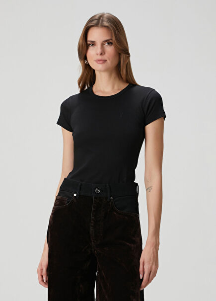 Stevie Ramskull Siyah Organik Pamuk T-shirt