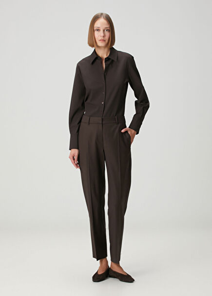 Catherina Kahverengi Yün Pantolon