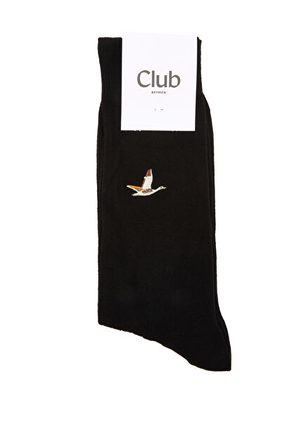 Black Logo Men's Derby Socks