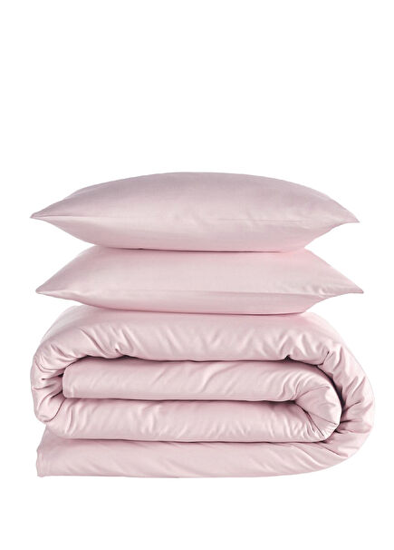 Soho Pink Cotton Percale Double Duvet Cover Set 200 x 220 cm