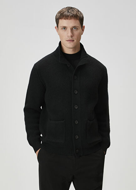 Siyah Yün Triko Hırka