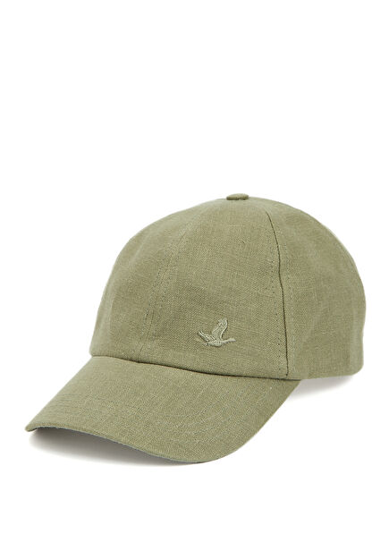 Haki Unisex Keten Şapka