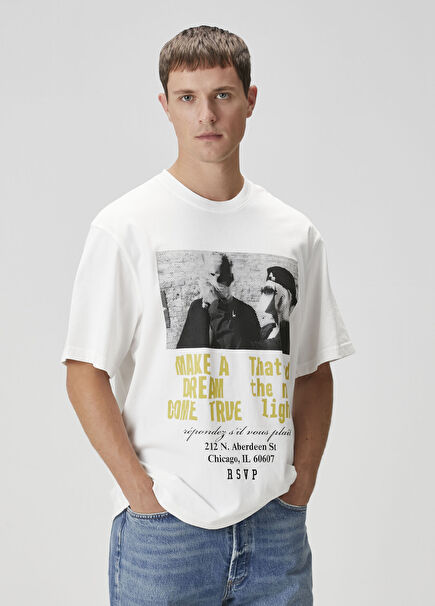 White Printed T-Shirt