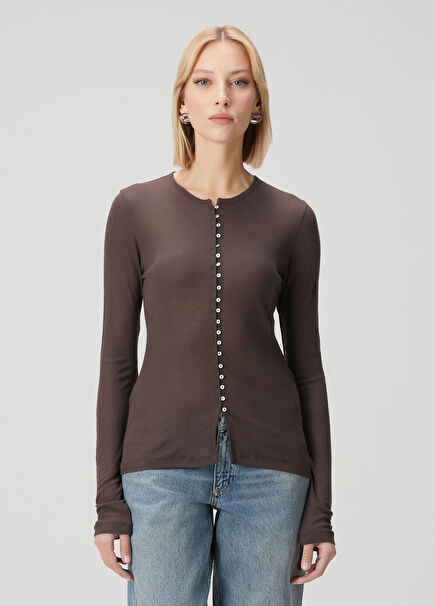 Janes Koyu Kahverengi T-shirt